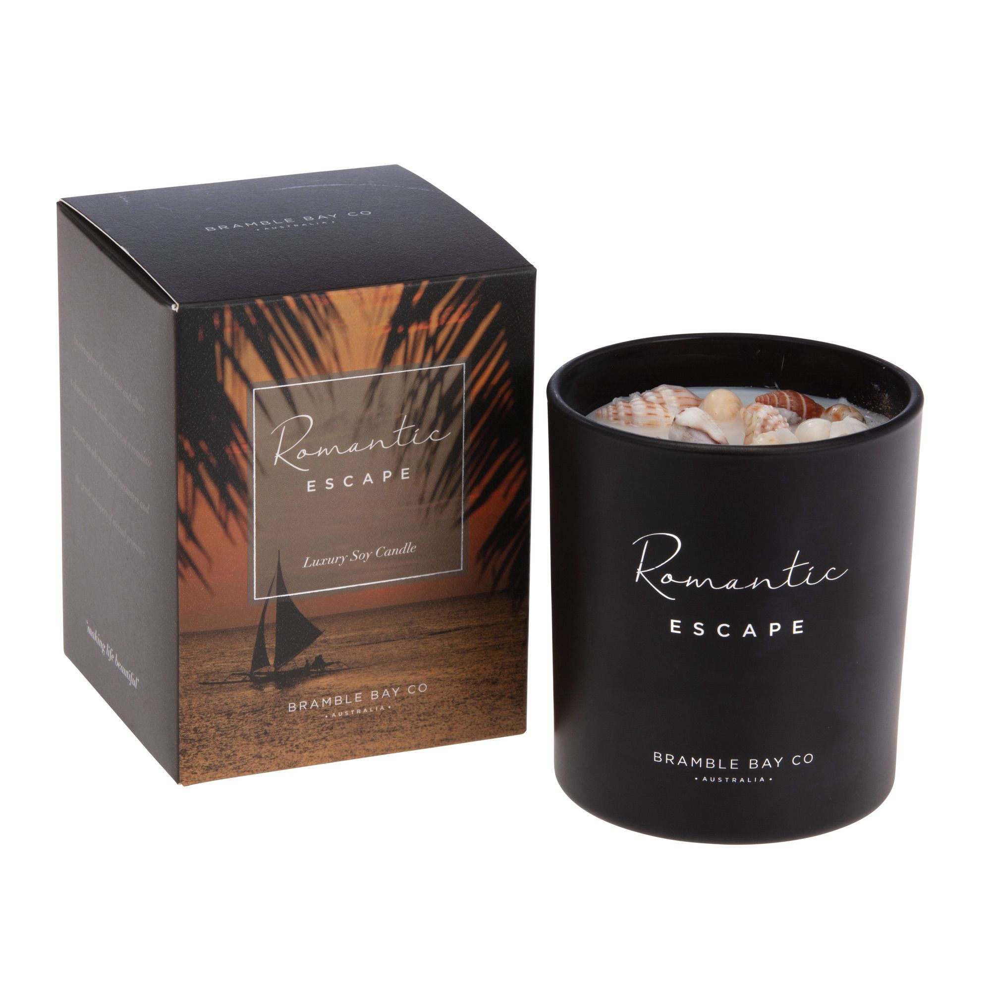 Romantic Escape Ocean After Dark Candle