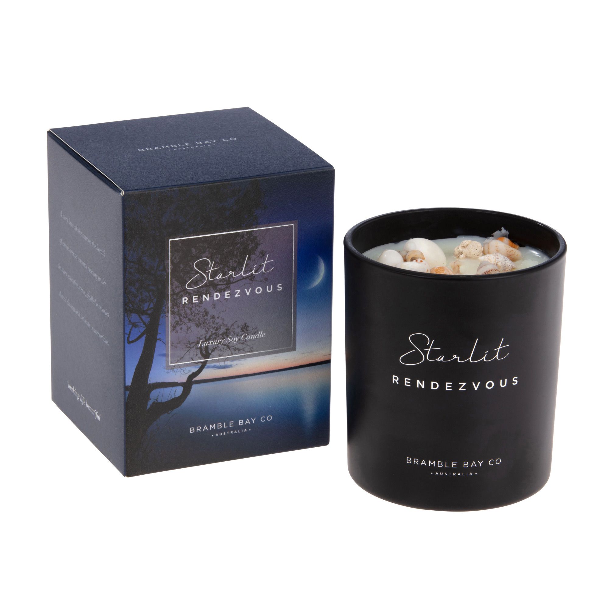 Starlit Rendezvous Ocean After Dark Candle