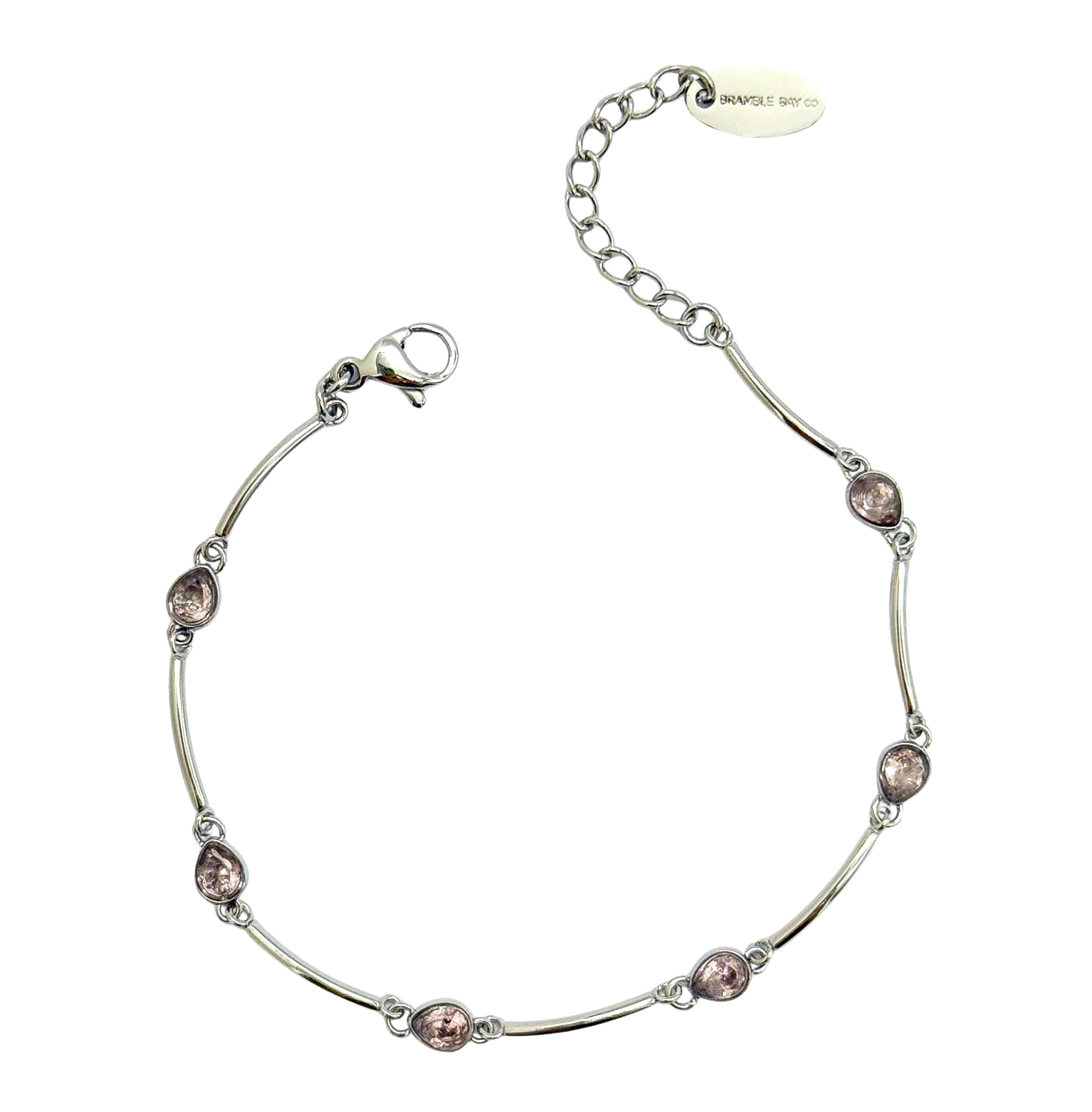 Bracelet Vogue - Pink Pear and Steel