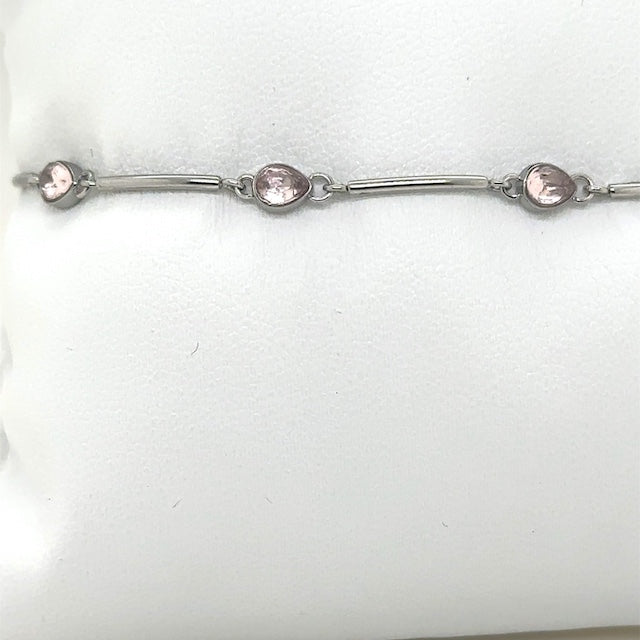 Bracelet Vogue - Pink Pear and Steel