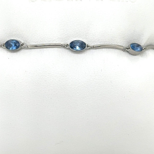 Bracelet Vogue - Blue Oval and Gold