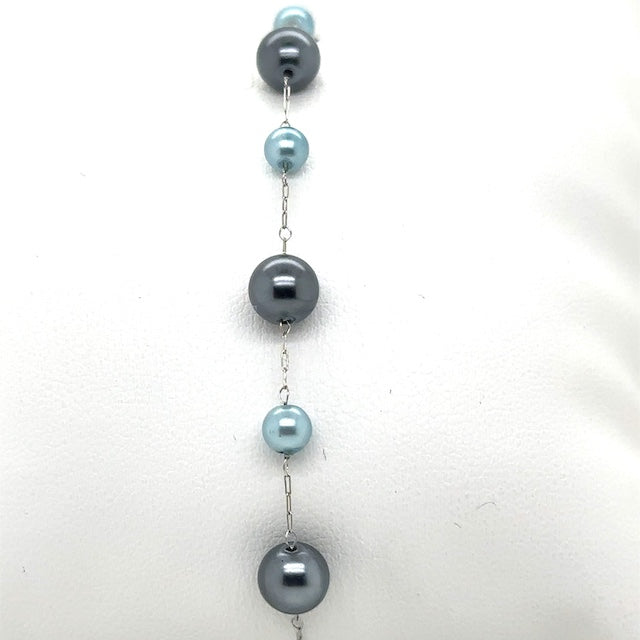 Bracelet Vogue - Blue Pearl and Steel