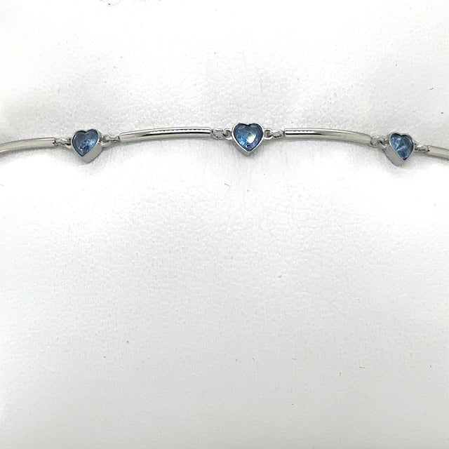 Bracelet Vogue - Blue Heart and Steel