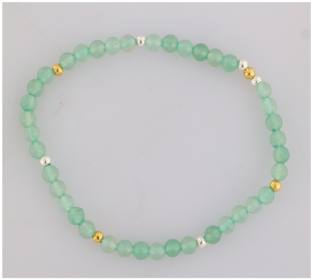 GEM-Bracelet - Green Aventurine Round (4-4.5mm)