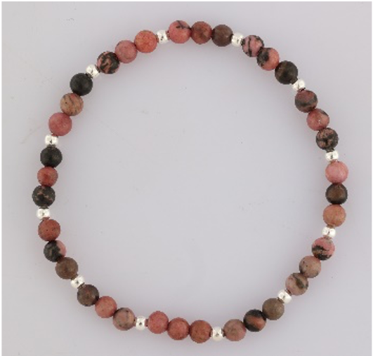 GEM-Bracelet - Rhodonite Round (4-4.5mm)