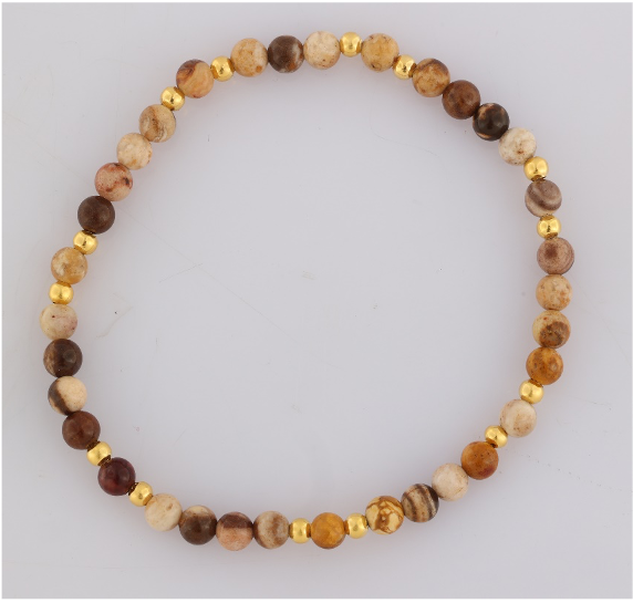 GEM-Bracelet - Mocha Jasper Round (4-4.5mm)
