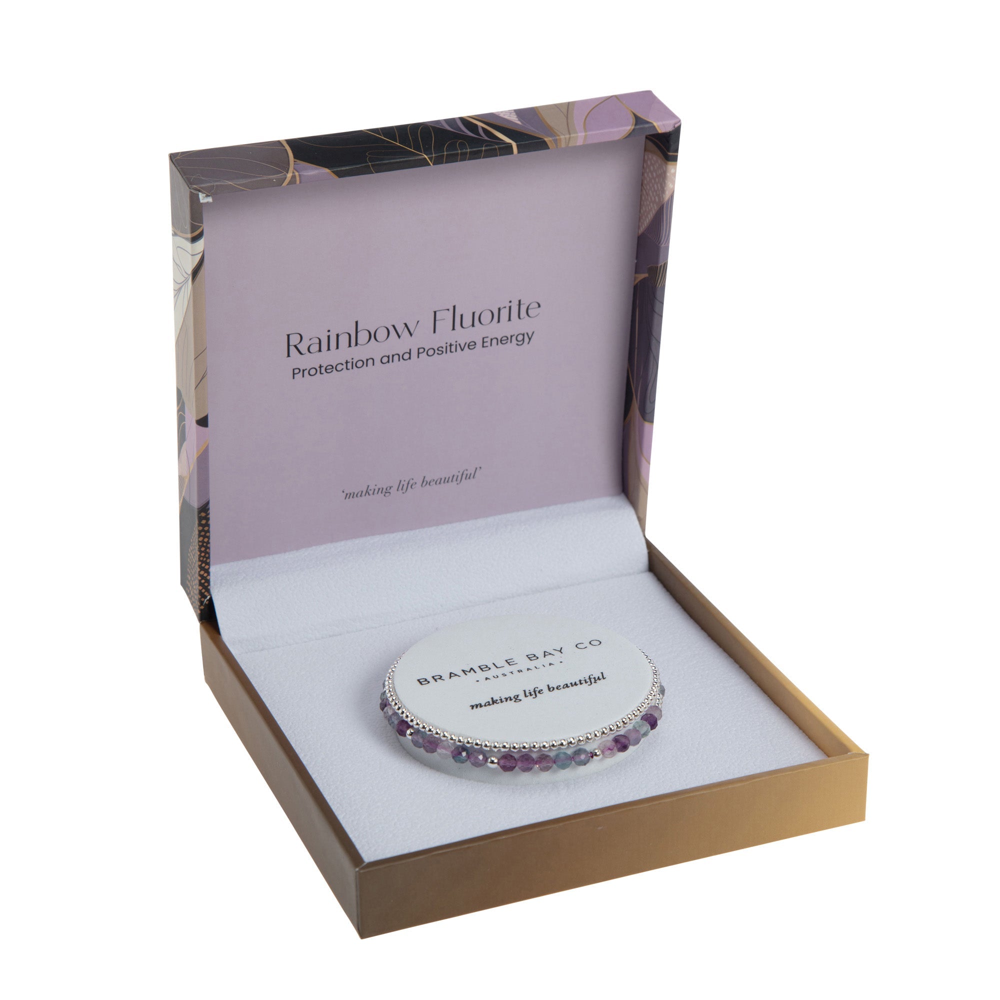 Summer Blooms Bracelet Set - Rainbow Fluroite