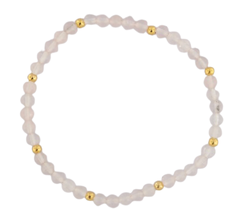 GEM-Bracelet - Rose Quartz Round (4-4.5mm)