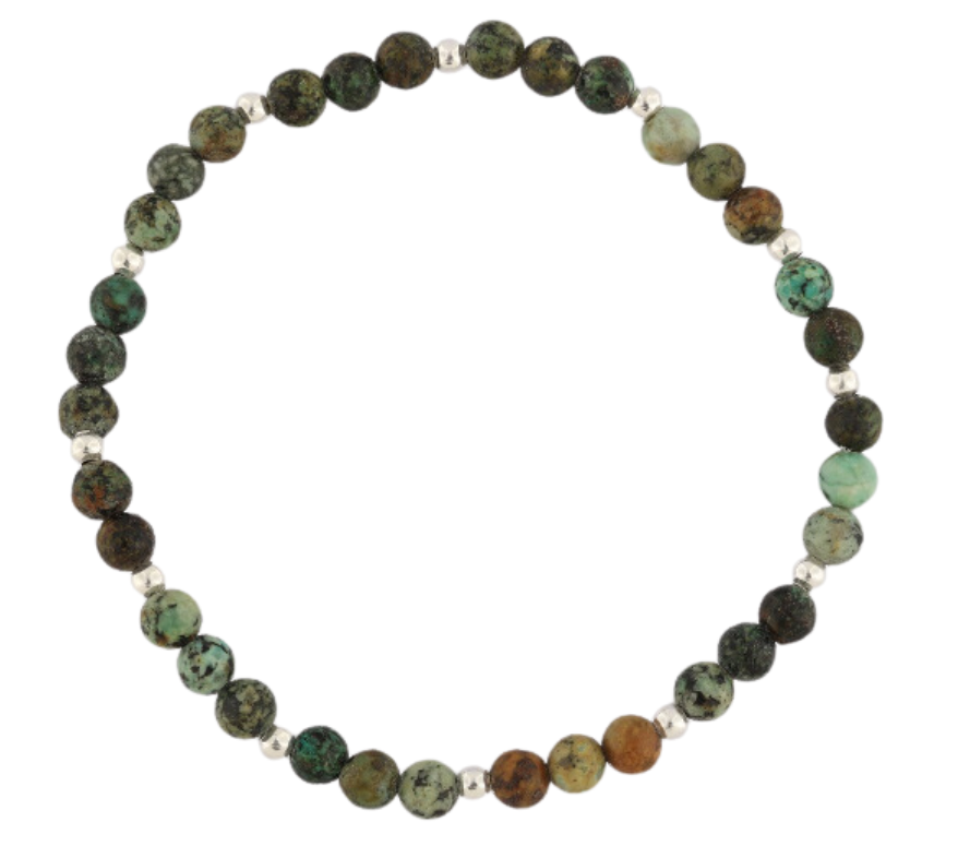 GEM-Bracelet - African Turquoise Round (4-4.5mm)