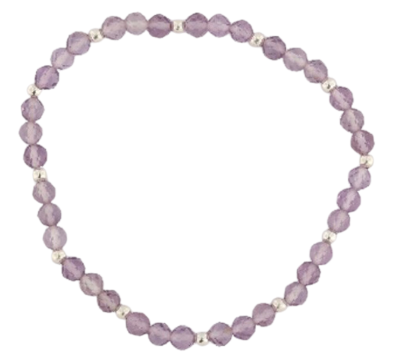 GEM-Bracelet - Pink Amethyst Facet (4-4.5mm)