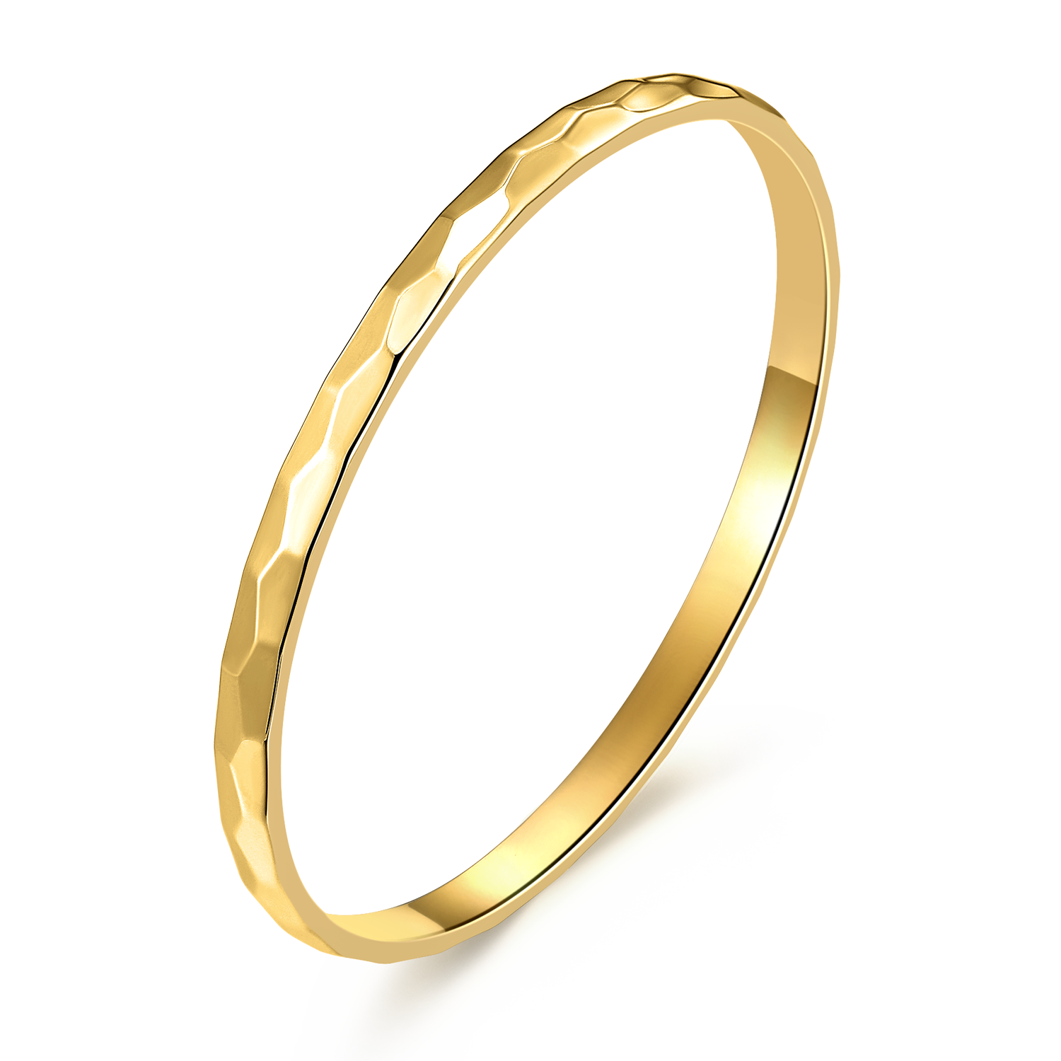 Vogue Bangle - Hammered Gold