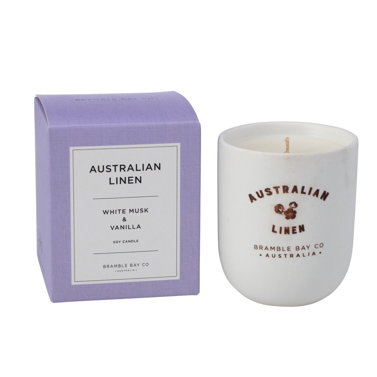 Australian Linen White Musk & Vanilla Candle 190g