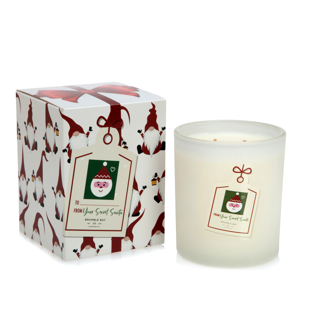 Secret Santa Candle 300gm Santa Gnome