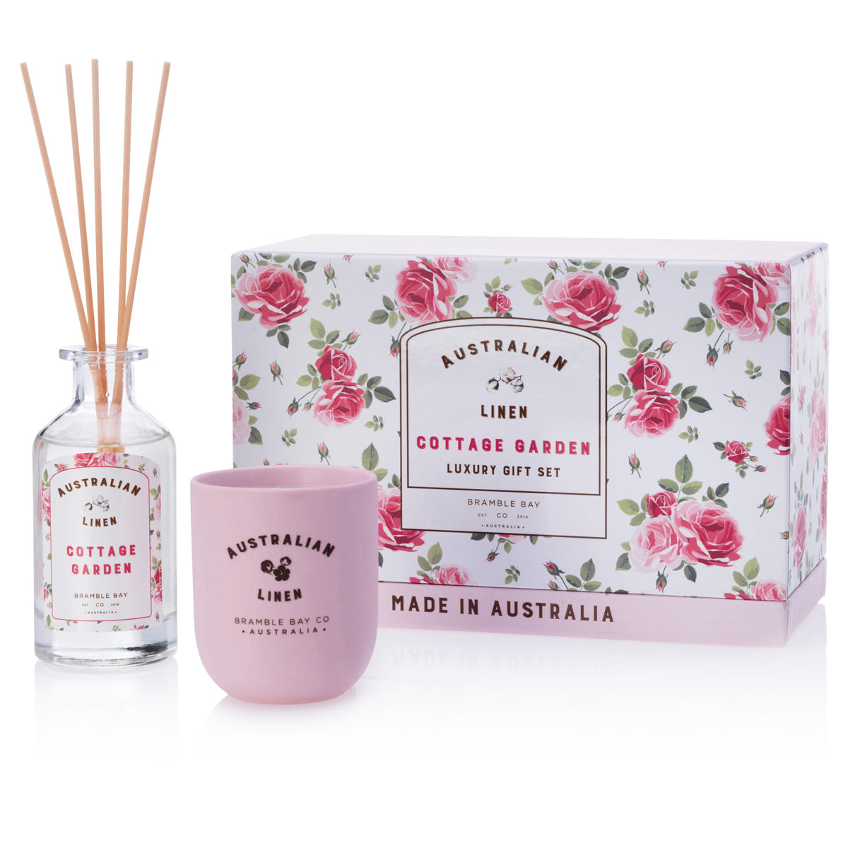 Australian Linen Votive and Diffuser Gift Set Cottage Garden