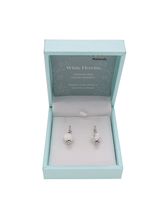 White howlite earrings cheap