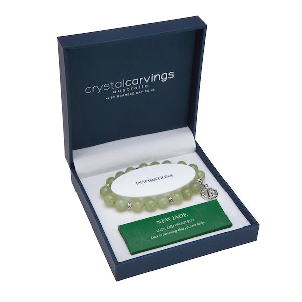 New Jade Tree of Life Inspiration Boxed Charm Bracelet