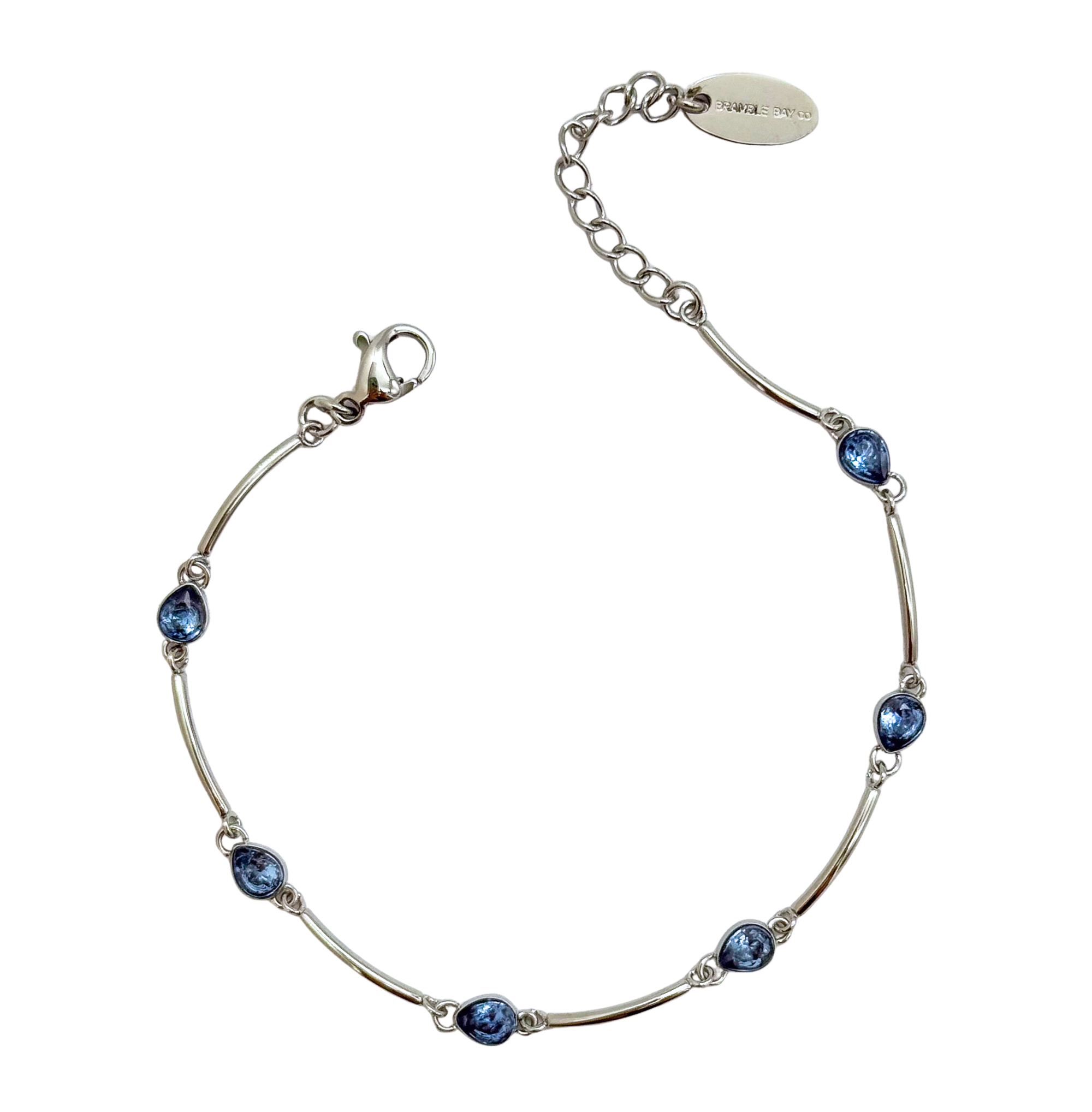 Bracelet Vogue - Blue Pear and Steel
