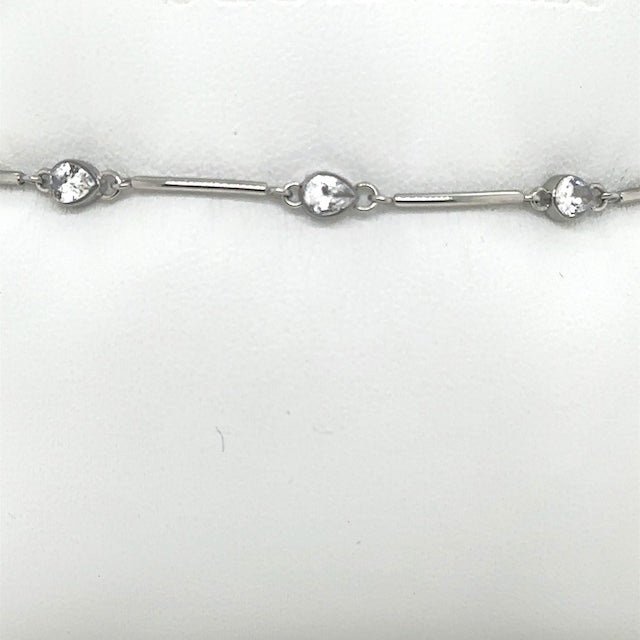 Bracelet Vogue - White Pear and Steel