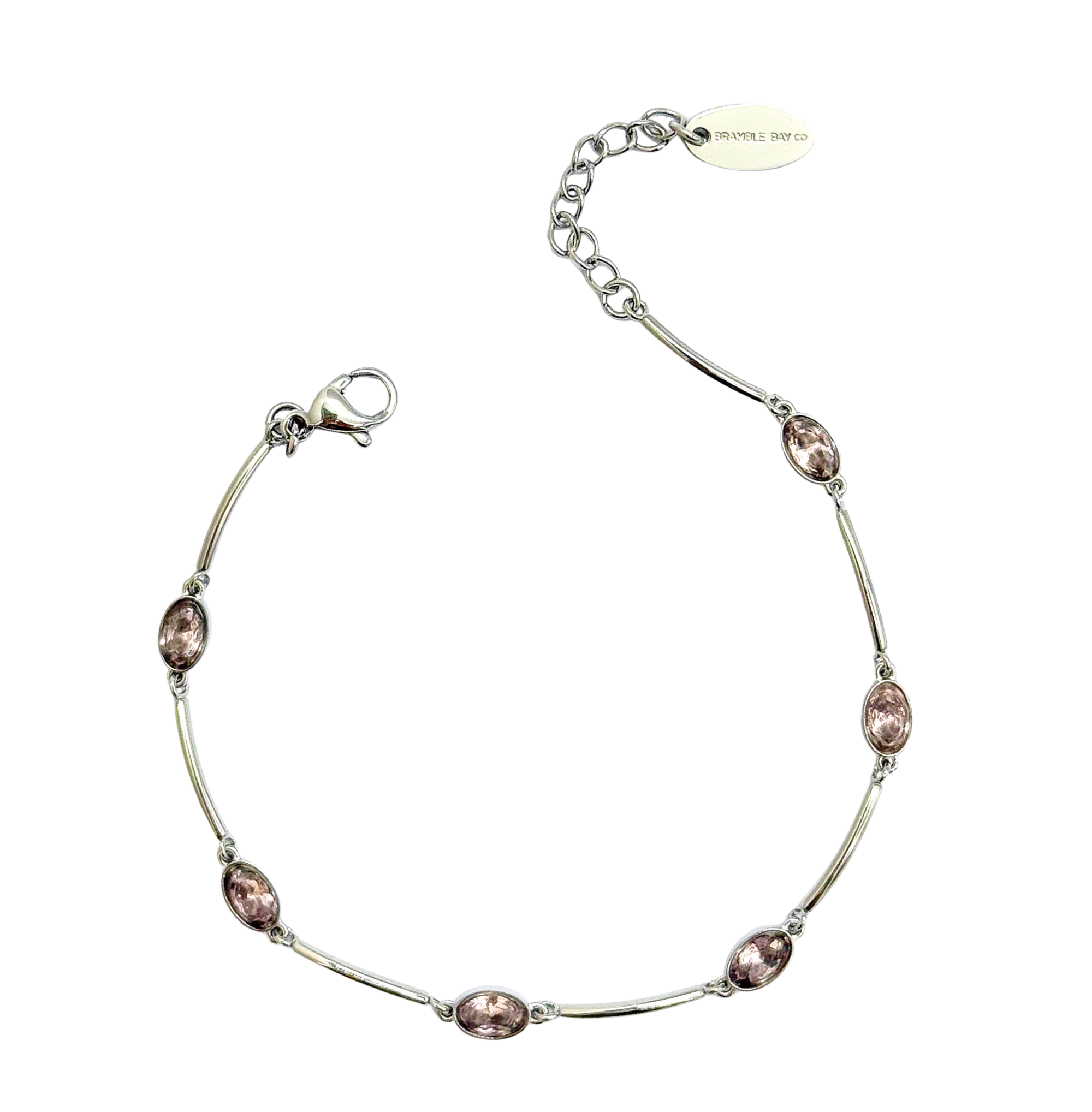 Bracelet Vogue - Pink Oval and Steel