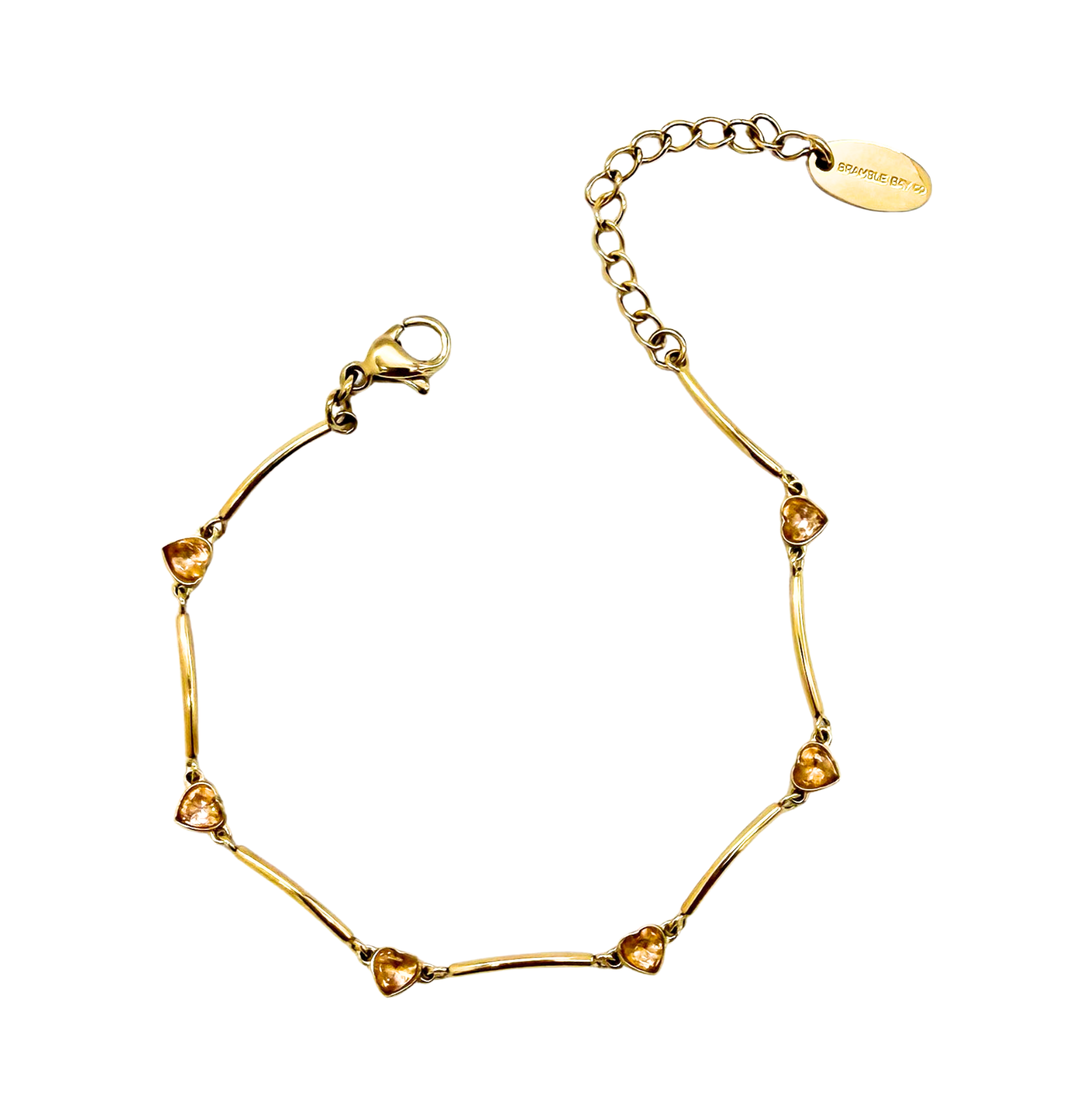 Bracelet Vogue - Pink Heart and Gold