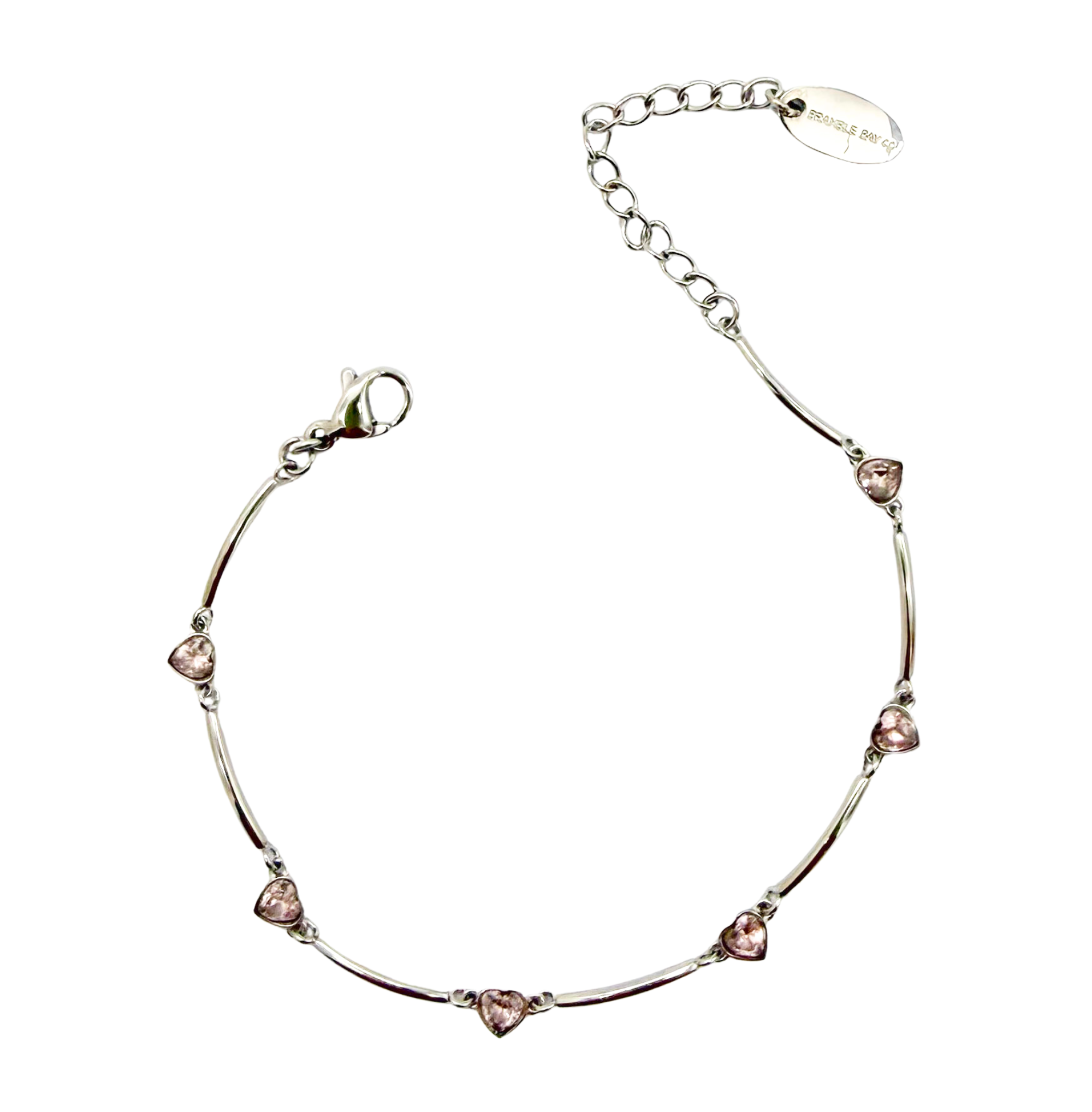 Bracelet Vogue - Pink Heart and Steel