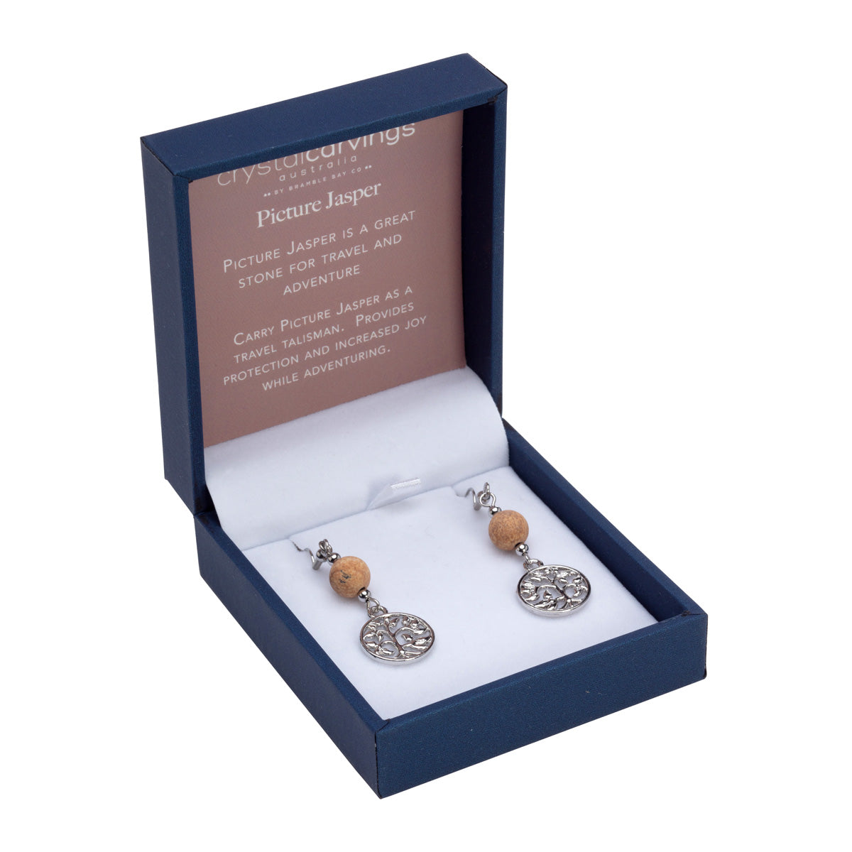 Picture Jasper Tree of Life Earrings