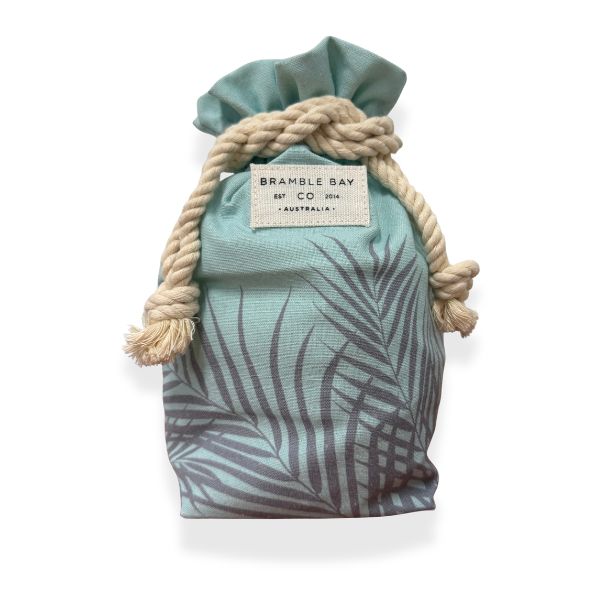 Bramble Bay Co Ocean Cotton Drawstring Bag Light Blue - Morning Mist
