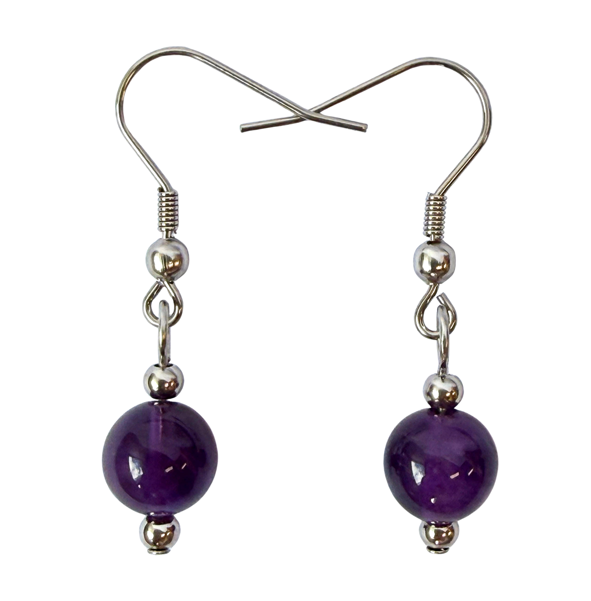 Amethyst Bead Earrings