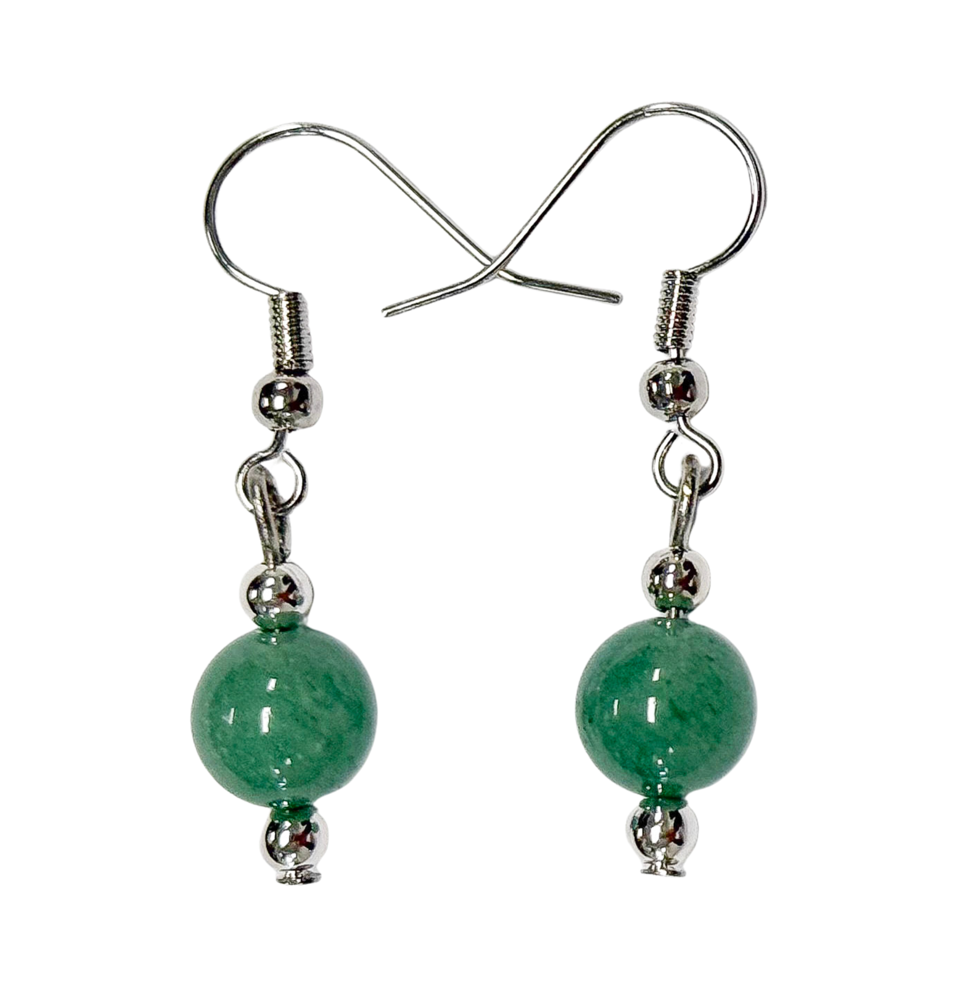 Green Aventurine Bead Earrings