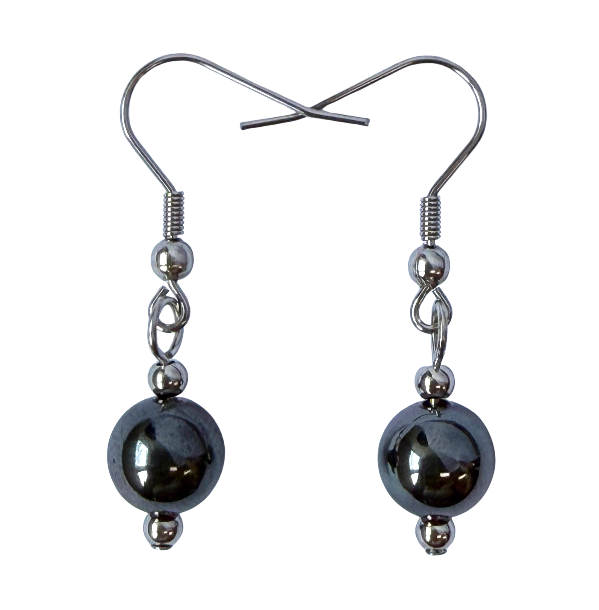 Hematite Bead Earrings