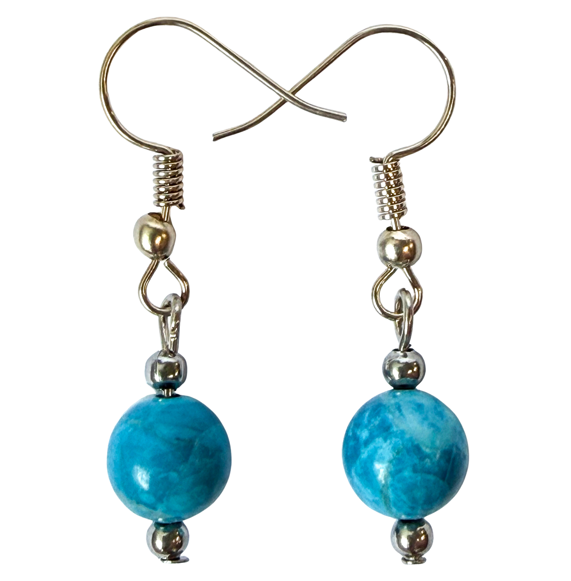 Turquoise Howlite Bead Earrings