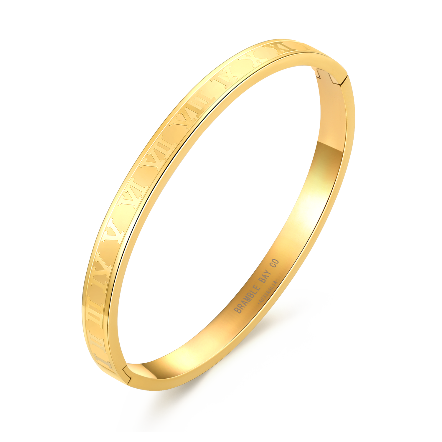 Vogue Bangle - Roman Numerals Gold