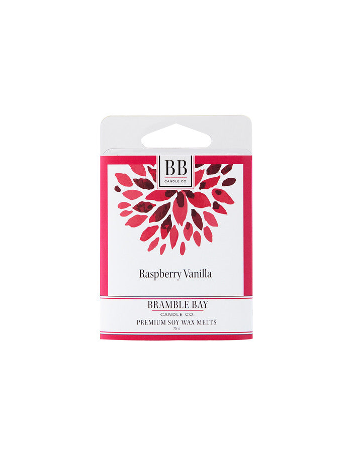 A loverly soy wax melt that features hints of black raspberry and vanilla fragrance.